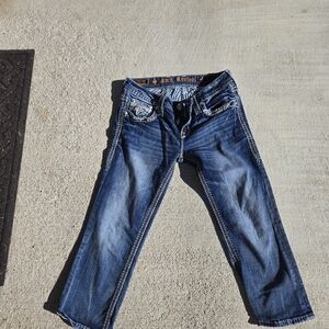 Rock Revival Medium Wash Jeans with Embellishments